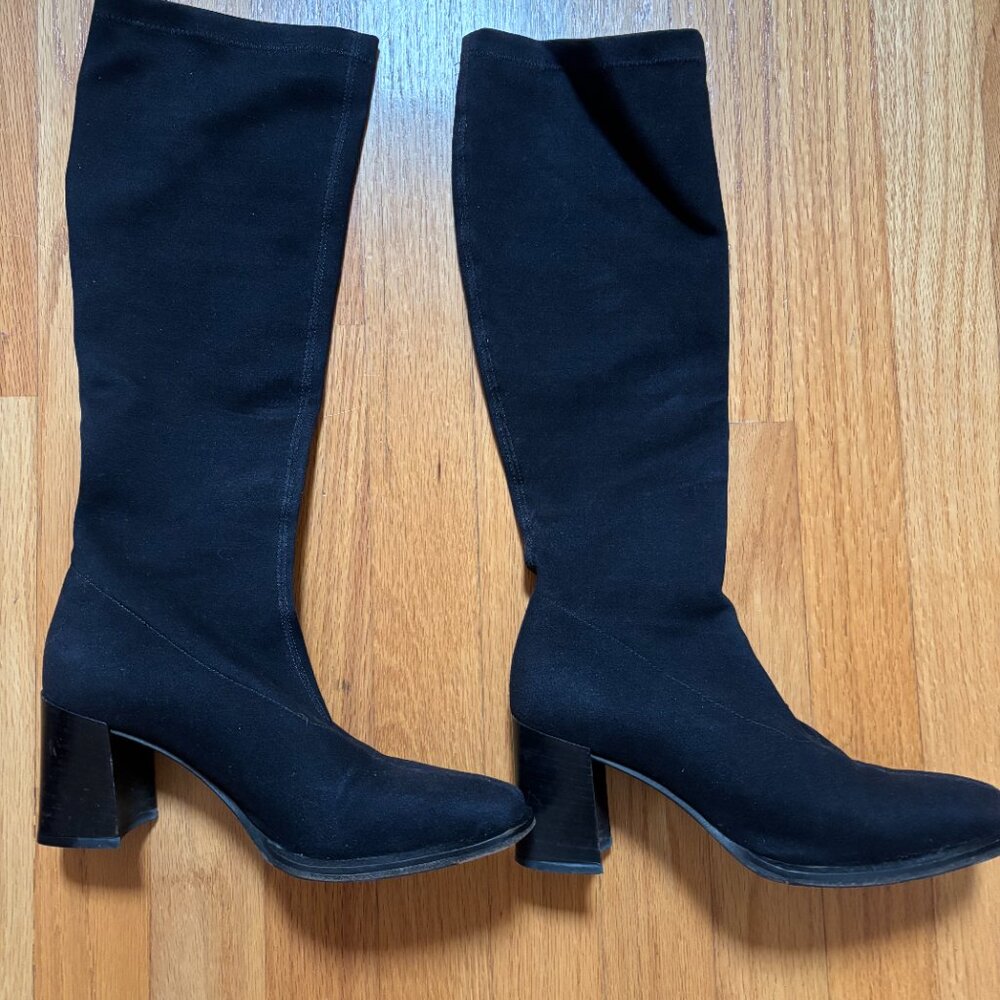 Classic Entier -Marci Black Stretch Boot Size 7